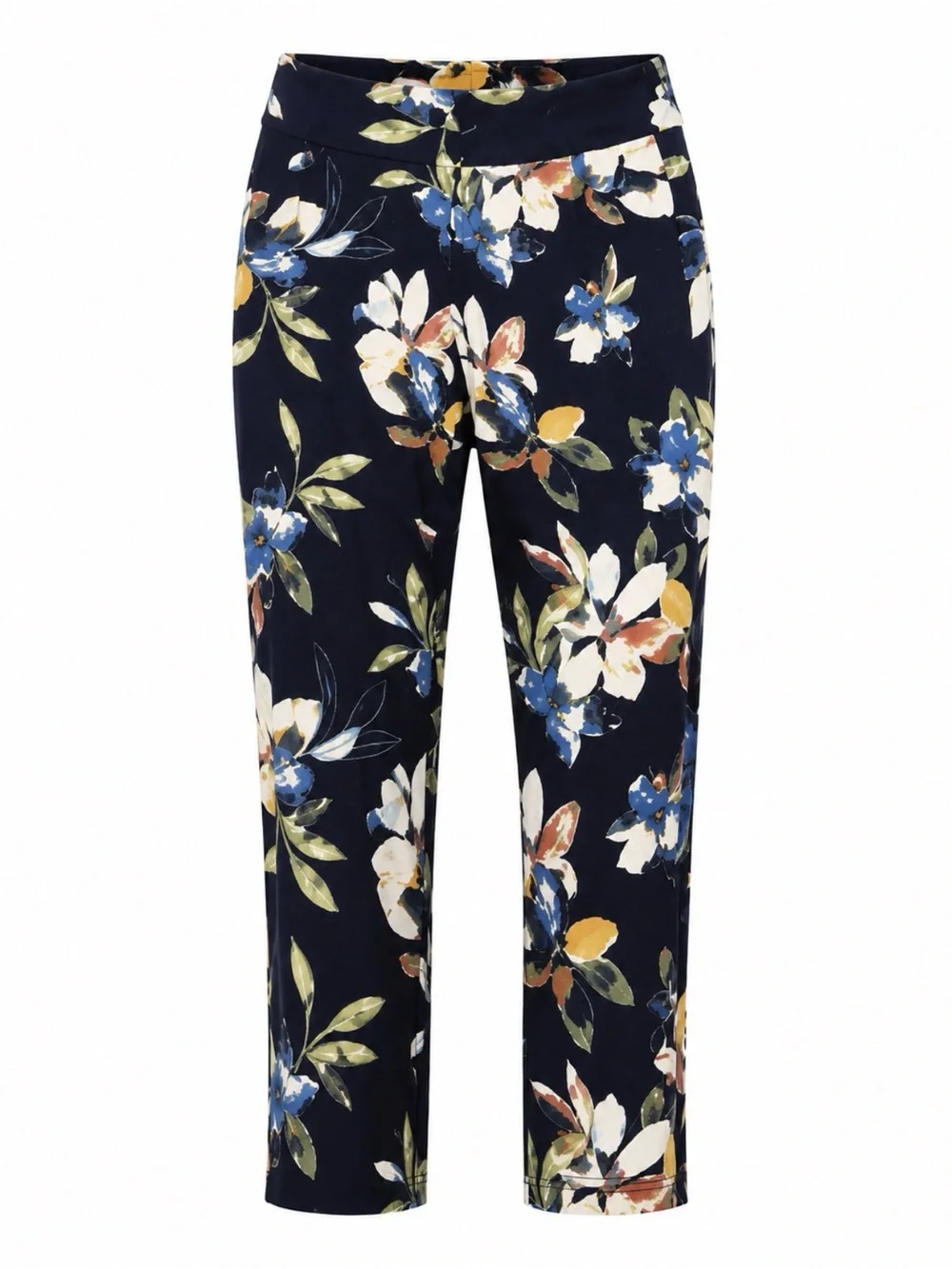Coldwater Creek Floral Ankle Pants Womens 20W Navy Pull On Stretch - Picture 2 of 4